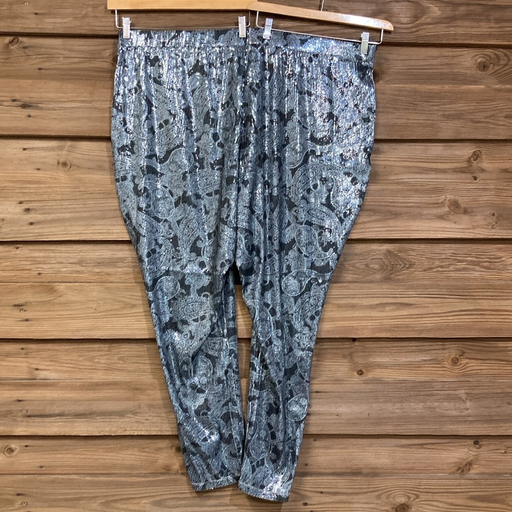 Roaman’s Paisley Sequin Pants - Picture 4 of 6